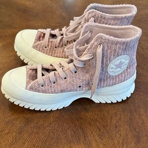 Converse Women's Textured Pink High-Tops size 8